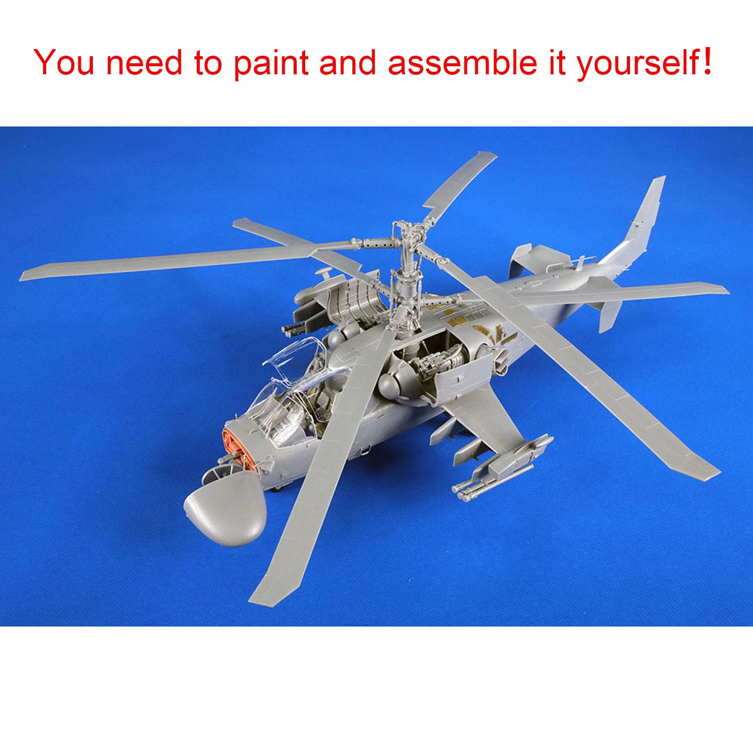 Plastica 1/35 Trumpeter Modello Statico Kit 05119 Ka-52 Alligatore Hokum-B Elicottero 3D Stampato Apribile Naso Apparecchiature Vano