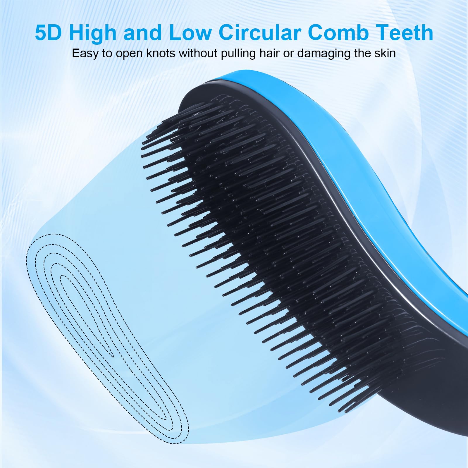 Small Dog Brush- Grooming Tool for Teddy, Yorkies, Maltese, Shih Tzu, Chihuahua - Puppy Hair Brush (Blue) - image 4