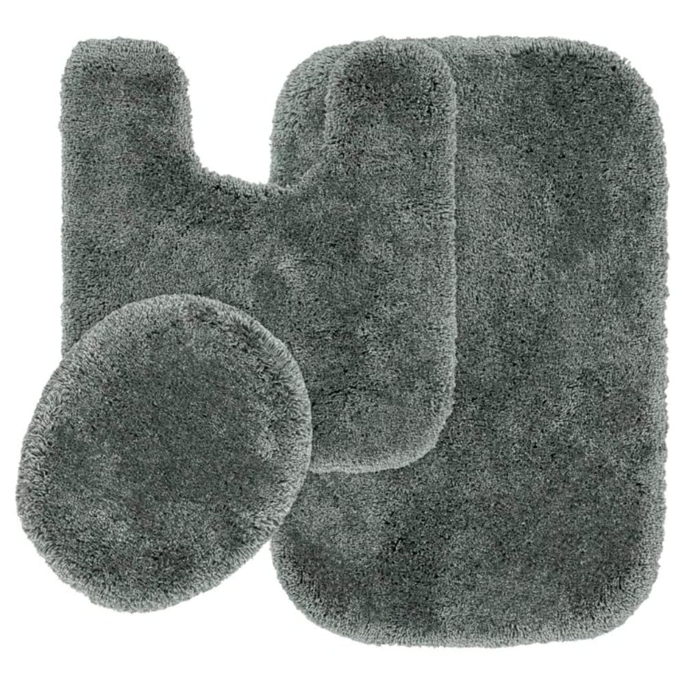 TRP Luxurious 3 Piece Super Soft and Fluffy Bathroom Rugs Non Slip 21 W X 34 Size Heavyweight