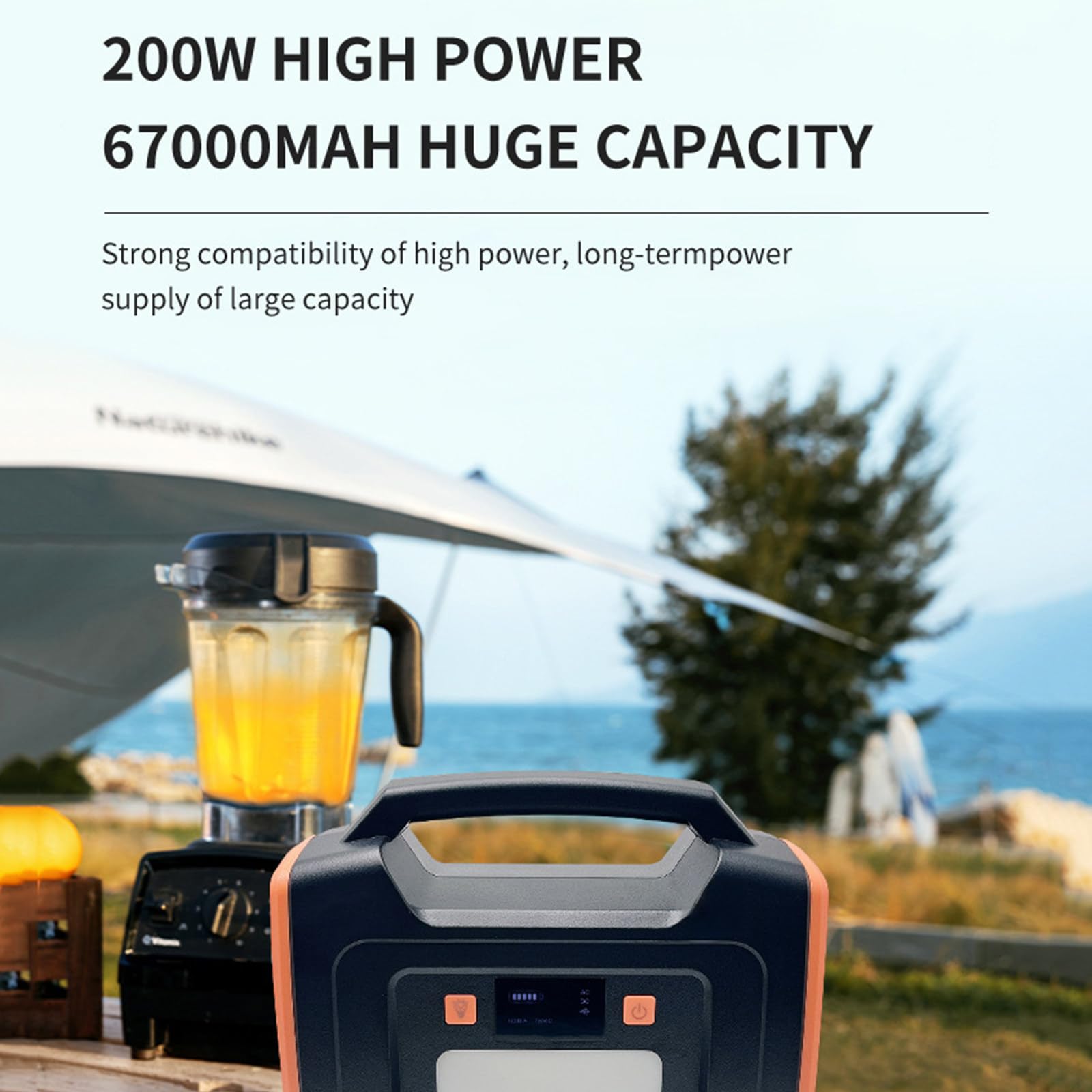 Potente Alimentatore per Esterni, accumulo di energia Portatile, Alimentazione di Emergenza per Tour in Auto e Campeggio all'aperto