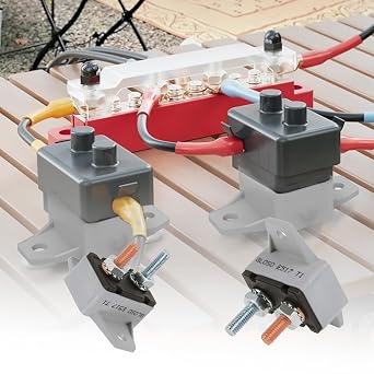 GLOSO Stud Type Circuit Breakers, Crosswise Bracket, Auto Reset (T1) - 1 Pack (20A) E517