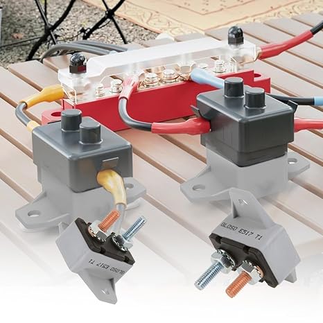 GLOSO Stud Type Circuit Breakers, Crosswise Bracket, Auto Reset (T1) - 1 Pack (20A) E517