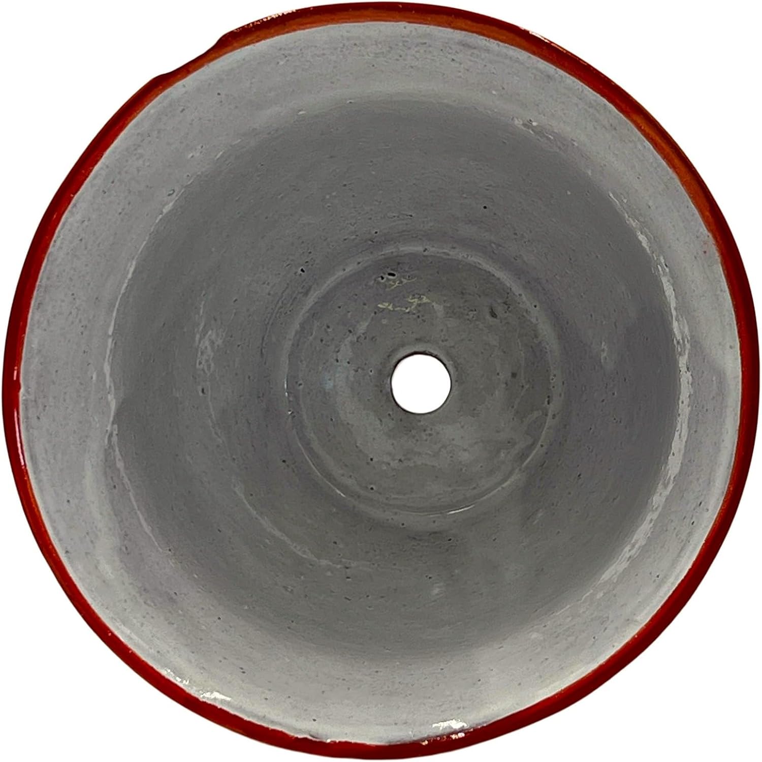 Cactus Canyon Ceramics JAPONESA Mexican Talavera Planter Pot (7.5" D x 7.5" W x 6" H) Hand Painted - RED Trim - Mexican Decor Planter