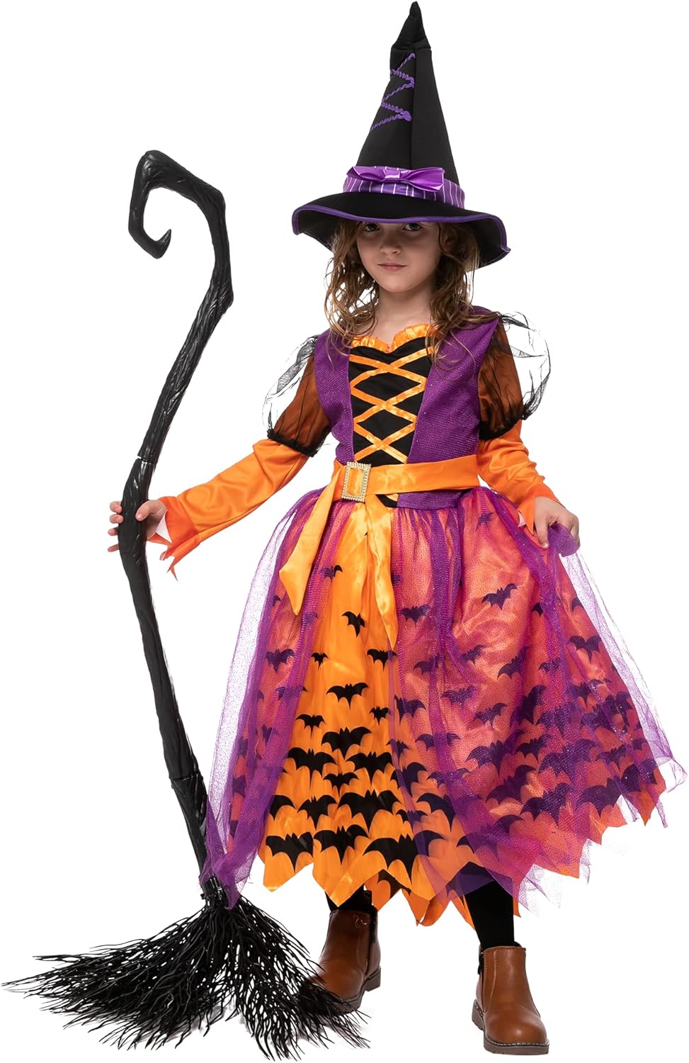 Spooktacular Creations Halloween Light Up Witch Costume with Hat for Girls (Small (5-7yr)) : Clothing, Shoes & Jewelry