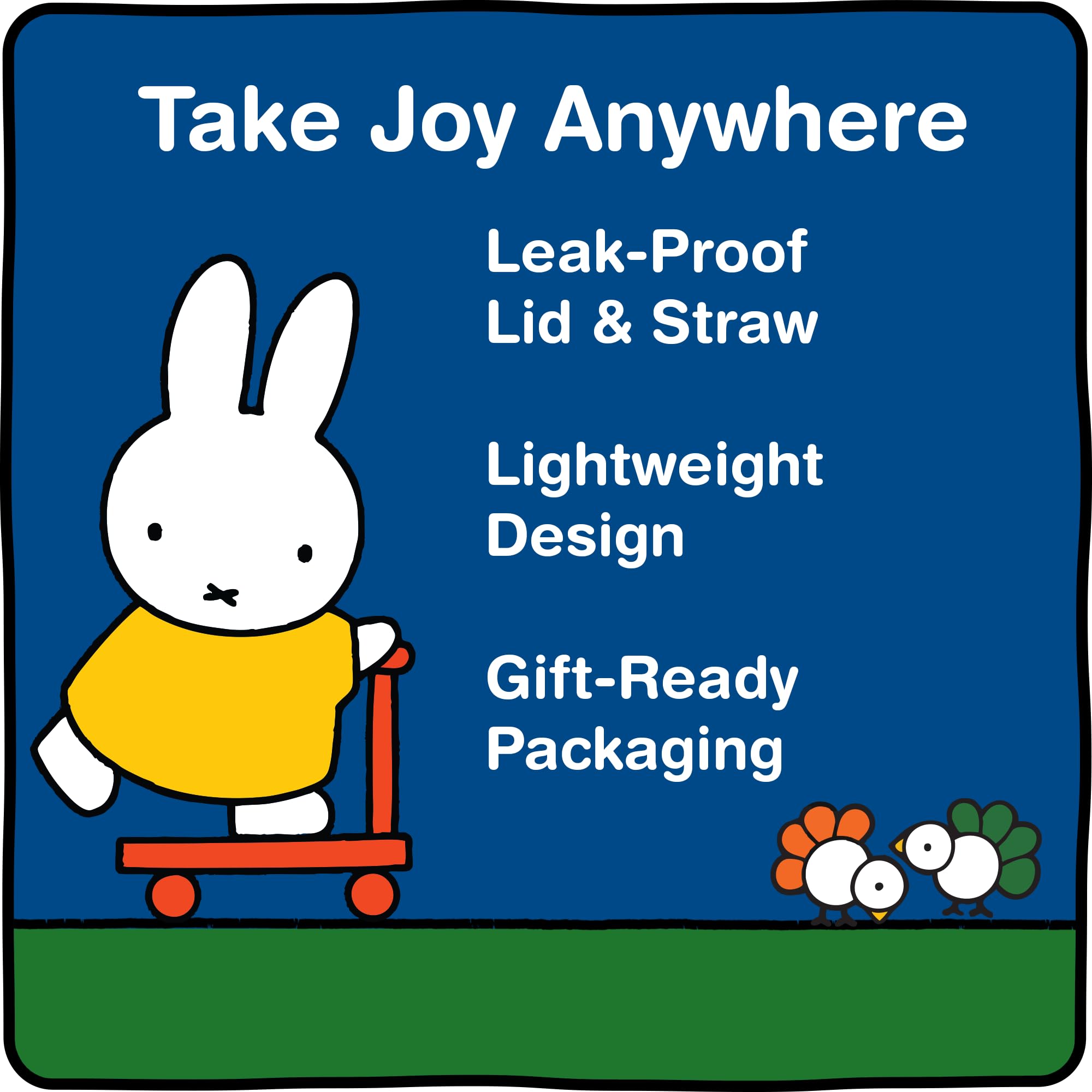 Dragon Glassware | Miffy Glasbecher mit Strohhalm, 473 ml, Erdbeere, 2 Stück | Nijntje Trinkgläser mit Deckel & Strohhalmen Eiskaffeetassen mit Deckel Miffy Glasbecher mit Strohhalmen & Deckel