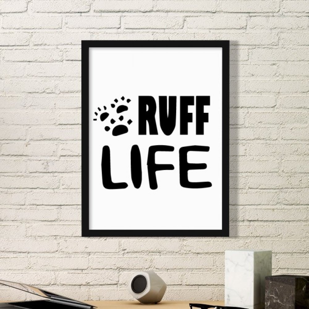 Cadre photo rectangle noir en bois Ruff Vie Art Peinture décoration maison