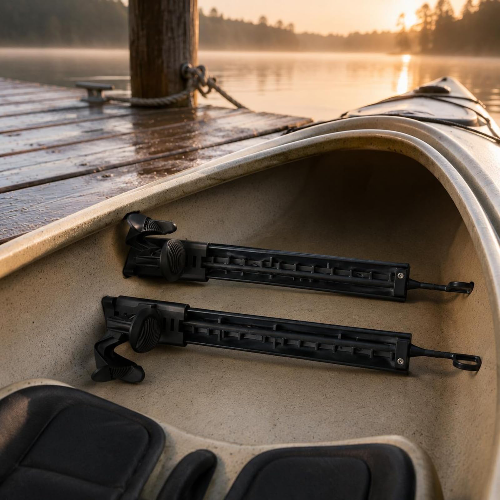 Baoblaze Pédales de Kayak Pédales de Gouvernail Commande de Direction Repose-pieds Système de Barre en Nylon pour Pilotage Fluide et Suivi Précis