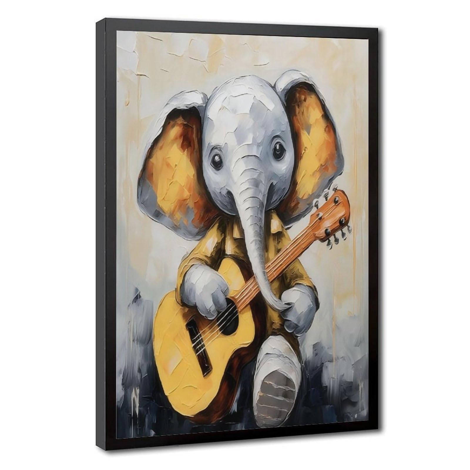 Bareronor Melodious Elephant Poster Canvas Poster Bedroom Decor Landscape Office Room Decor Gift 16" L X 24" W