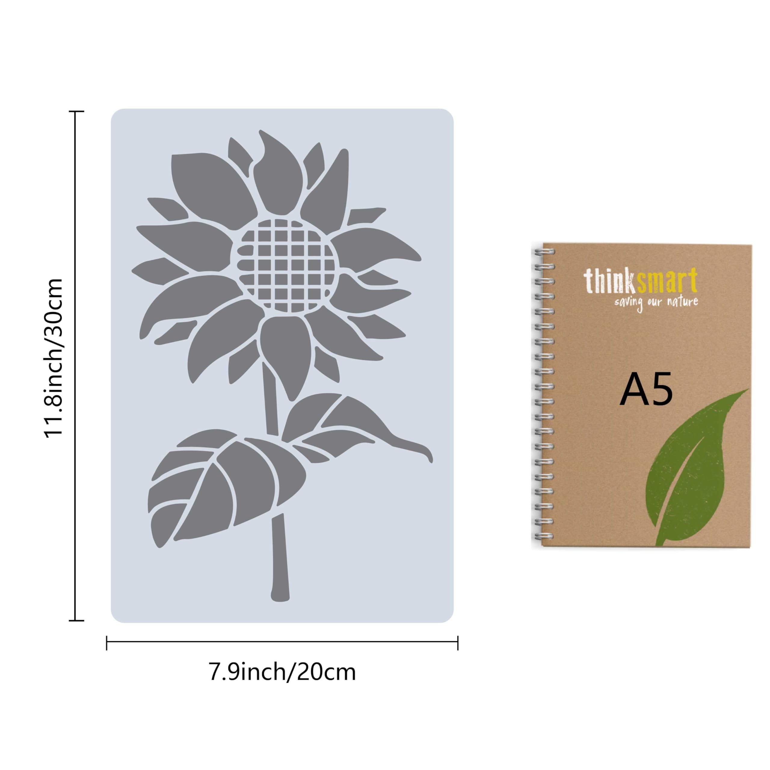 GORGECRAFT Stencil Per Foresta Scavata Da 30x30cm Grande Riutilizzabile Per Disegno Di Piante Di Alberi Di Montagna Modelli Quadrati In Plastica Per Dipingere Su Pavimenti In Legno Mobili Borse