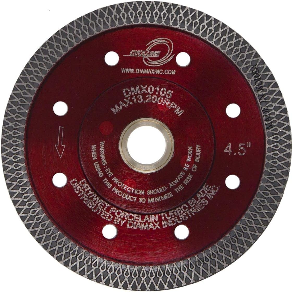 4.5" Cyclone Mesh Rim Diamond Blade for Porcelain