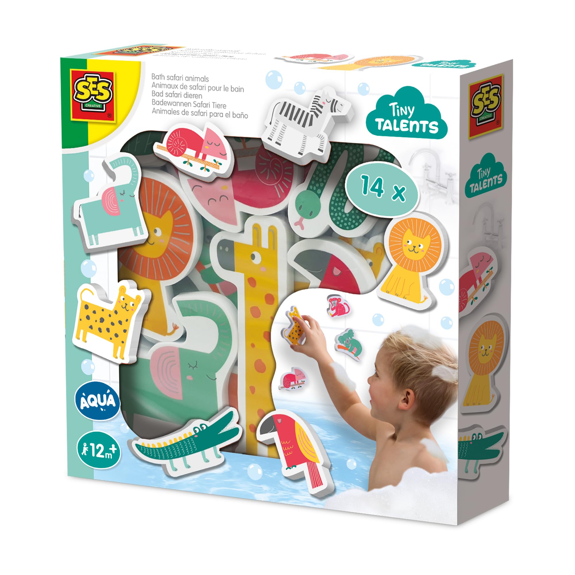 SES Creative - Bath Safari Animals - Foam Stickers - 14 Pieces