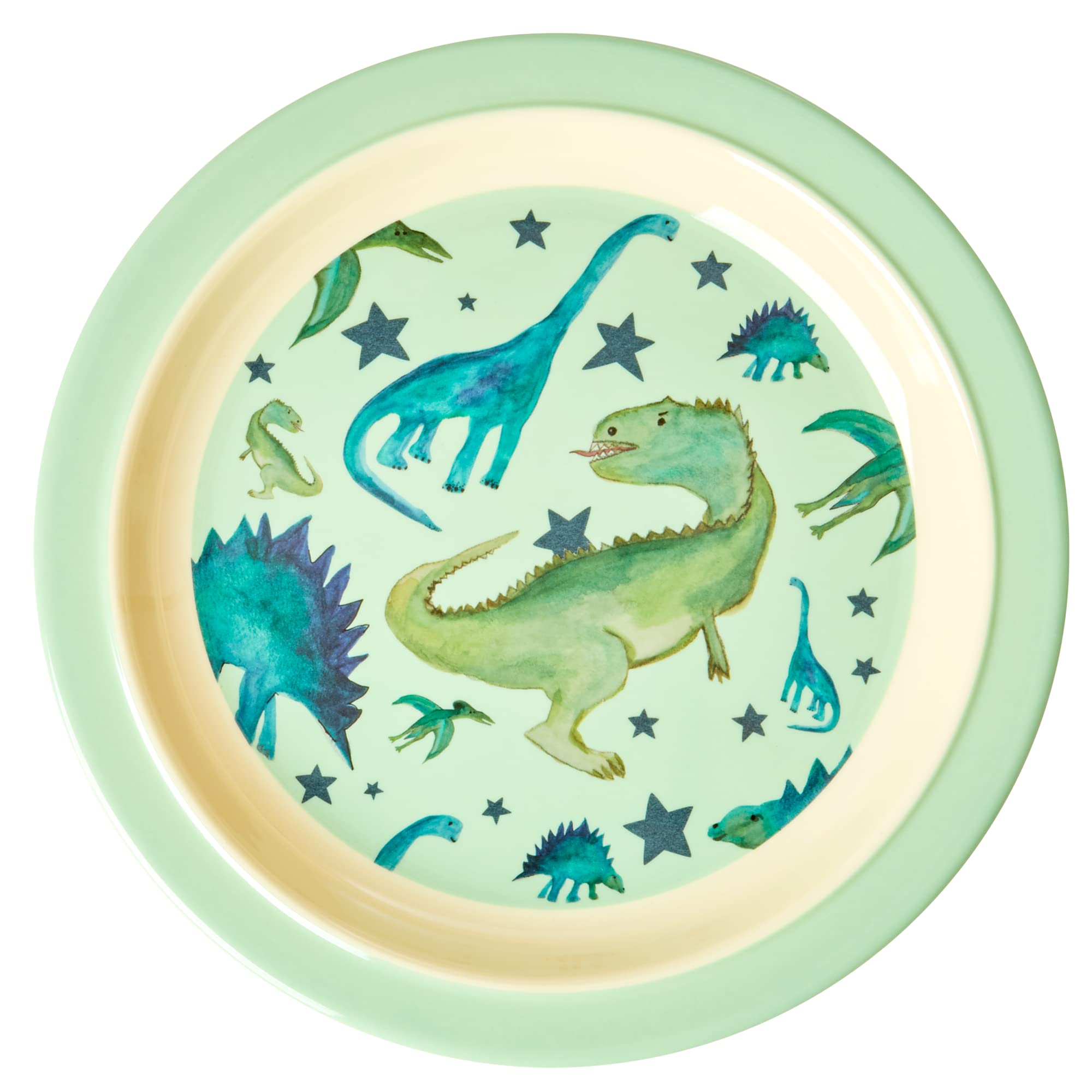 Assiette Enfant Dinosaure En Mélamine Incassable - 22 Cm - Sans BPA - Lave-vaisselle