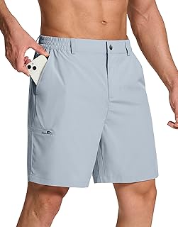 Mens Stretch Golf Shorts with 6 Pockets Dry Fit 7 Inch Inseam Lightweight Dress for Hiking Work Casual