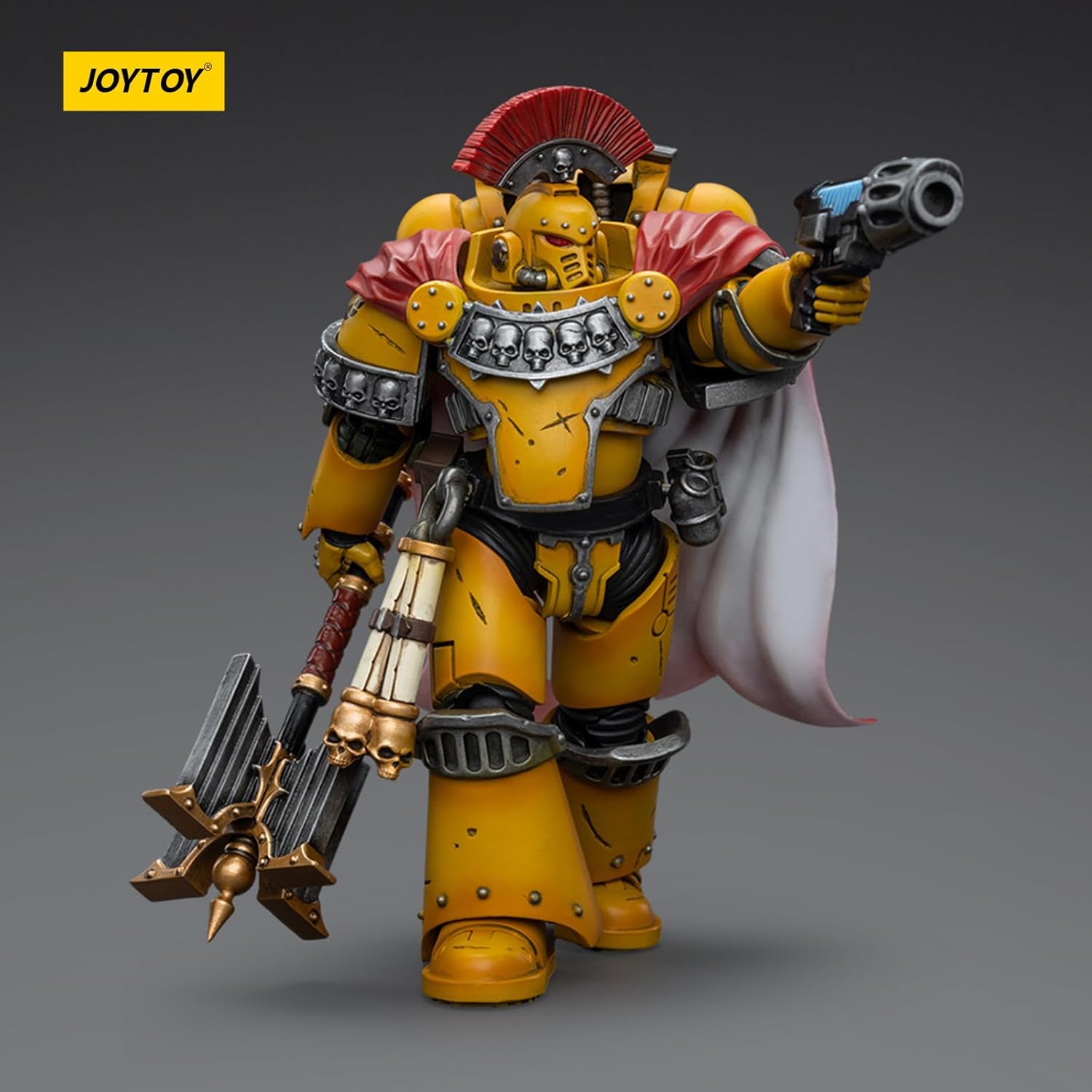 JOYTOY JT9039 40K 1/18 Action Figure Toy, Imperial Fists Legion Chaplain Consul, 4-inch Gift for Action Figure Lovers & Collectors Above