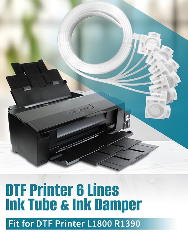 SZRKRLA Ink Tube and Damper Set Fit for E-pson L1800 R1390, Ink Damper Dumper with Pipeline by SZRKRLA - Image 2