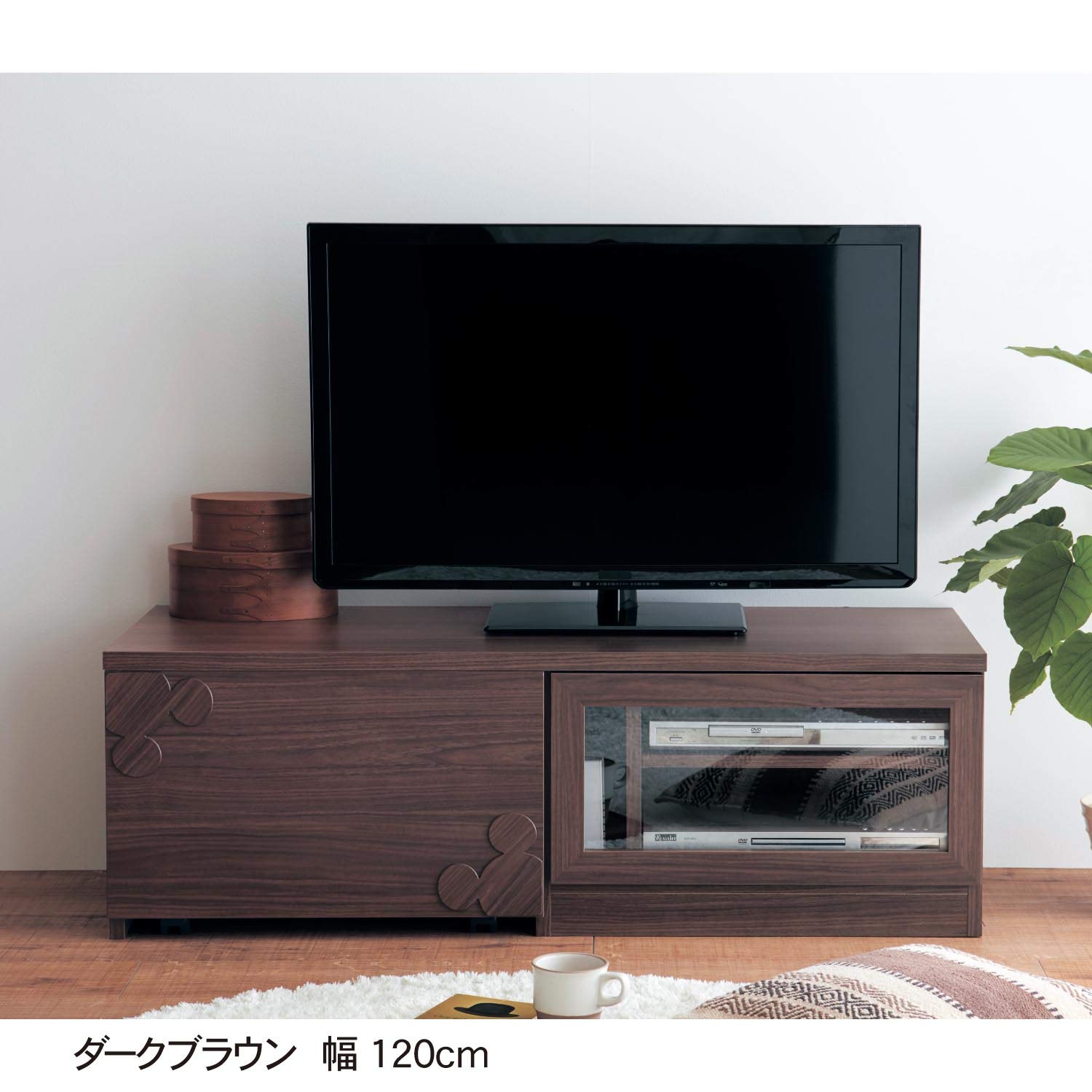 Amazon｜[ベルメゾン] ディズニー テレビ台 プリンター収納付き