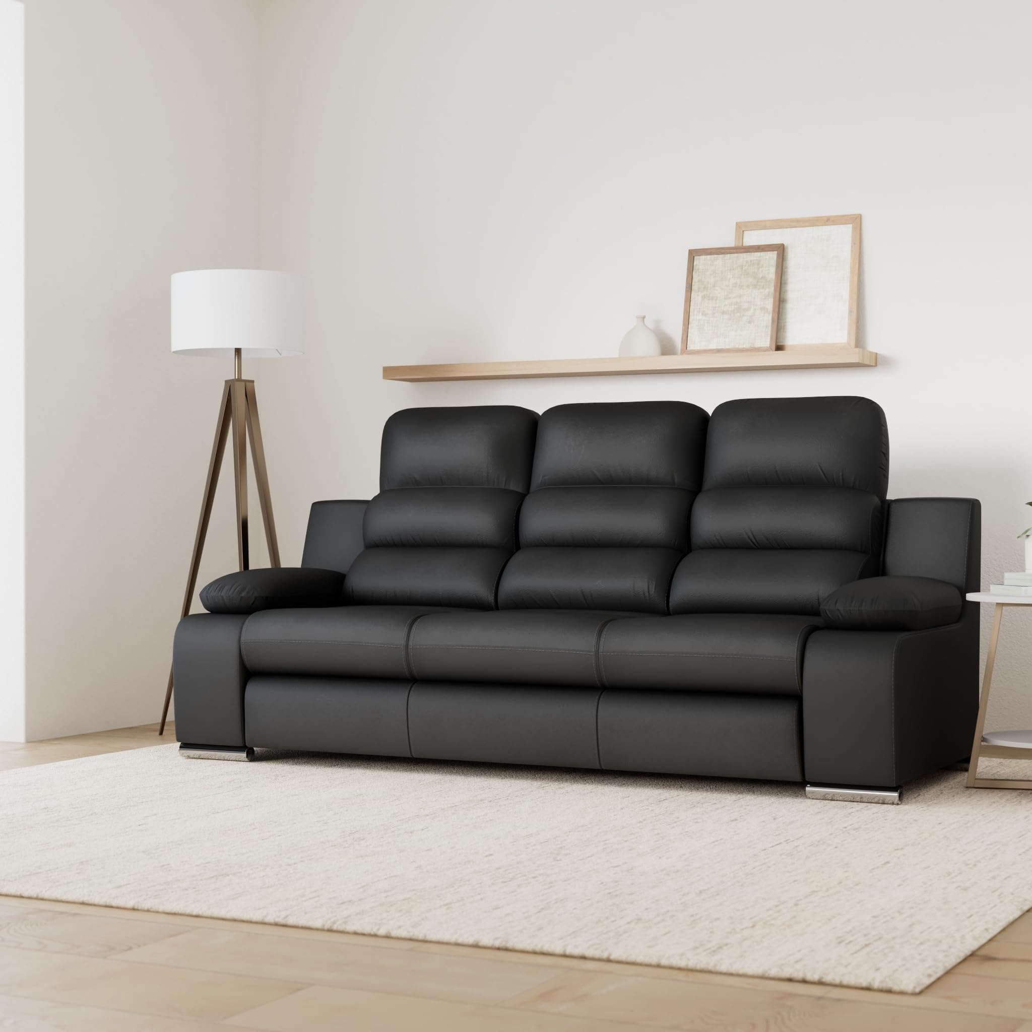 Robin Inspire Amber Divano Letto 3 Posti Kronos Antracite | Divano letto 3 posti in tessuto Kronos, apertura rapida, comfort elevato, ideale per soggiorno e camera, 238×96×95 cm