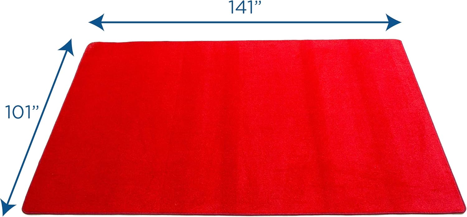 Crazy Clearance Learning Carpets CPR480 - Solid Red Rectangle