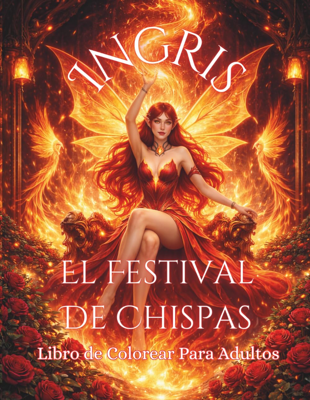 Ingris: El Festival de Chispas: Libro de colorear para adultos con hadas y mundos mágicos