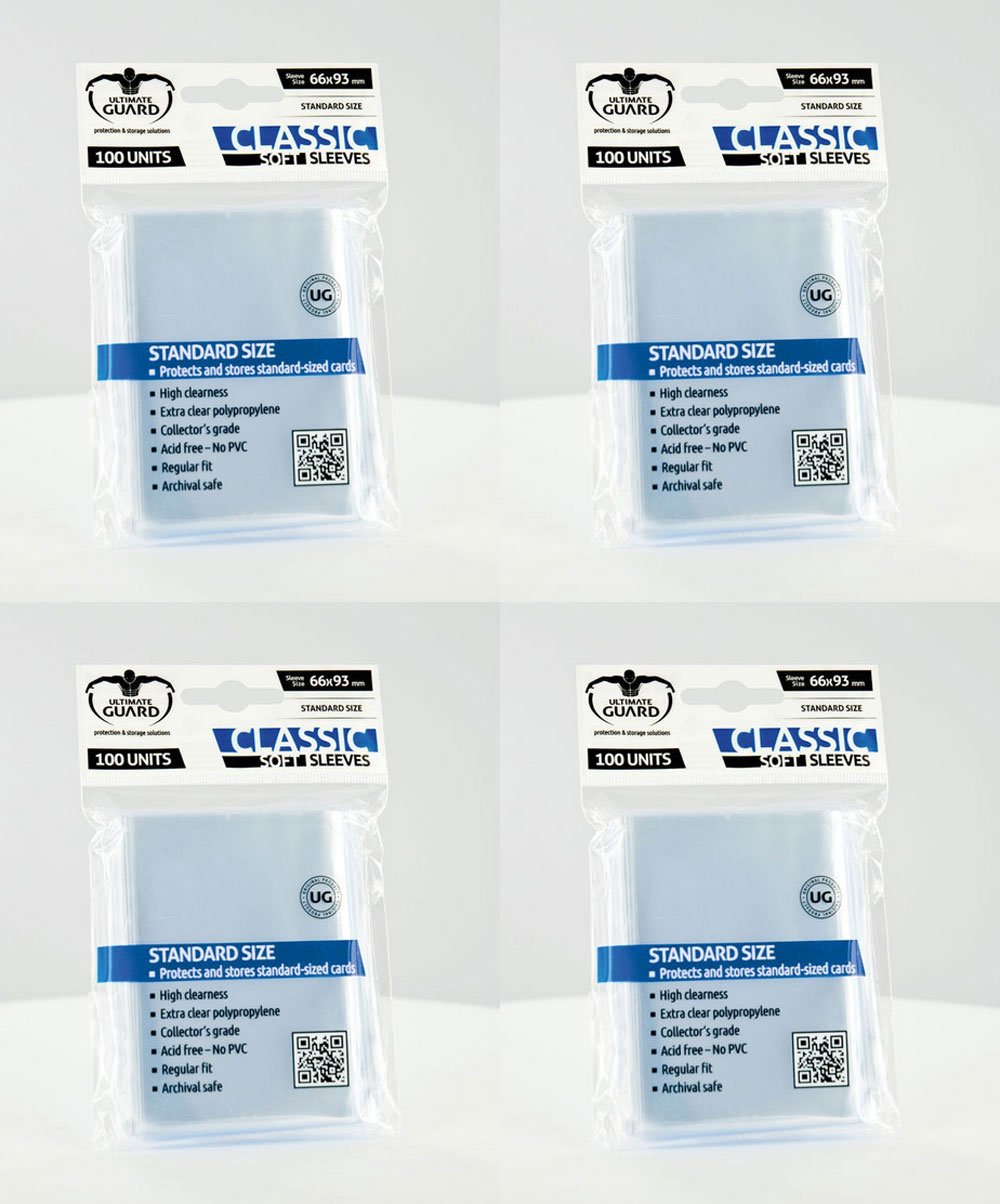 Ultimate Guard100 Clear Trading Card Sleeves (66.5 x 93 mm)