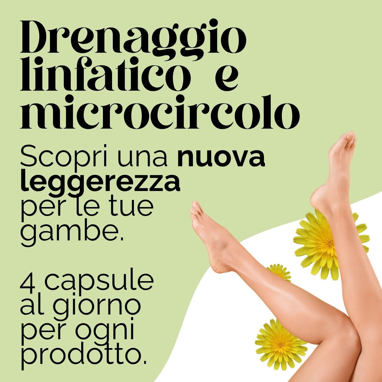 ERBEX - Centella Asiatica e Pilosella | Integratore Naturale Drenante | Microcircolo Gambe e Drenaggio Linfatico | Bundle 2 x 100 Capsule