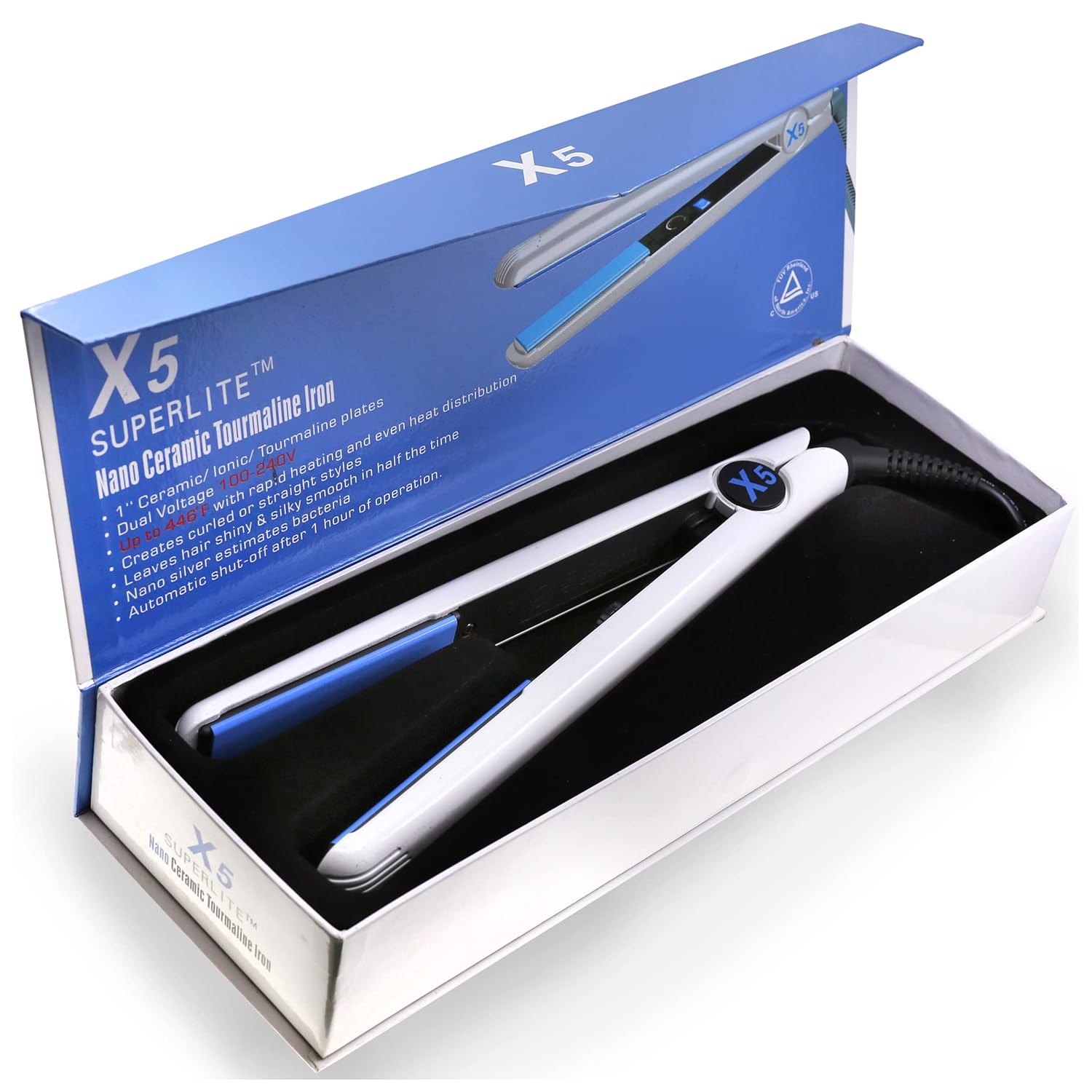 1" Ceramic/Ionic Floating Plates Flat Iron
