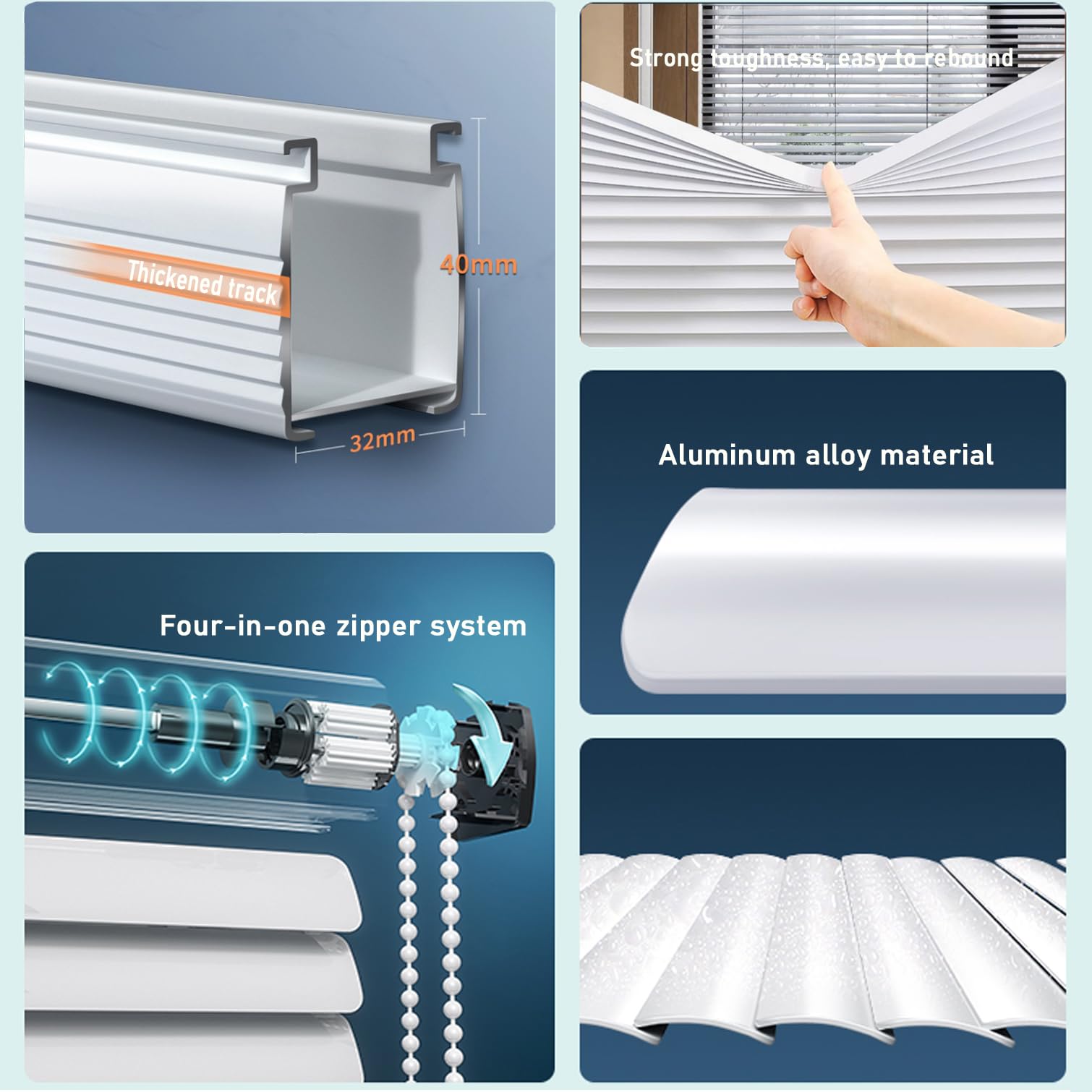 Aluminiowe żaluzje weneckie 25 mm, zaciemniające, wodoodporne, anty-UV, do domu i biura, elegancka biel, 80 x 200 cm, idealna kontrola światła i prywatność