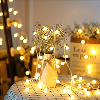 Zorela Globe Fairy Lights, 15M/49ft 100 LED Fairy String Lights with Remote - USB or Battery Powered - 8 Modes - Outdoor Indoor Globe String Lights for Christmas, Bedroom, Garden, Balcony