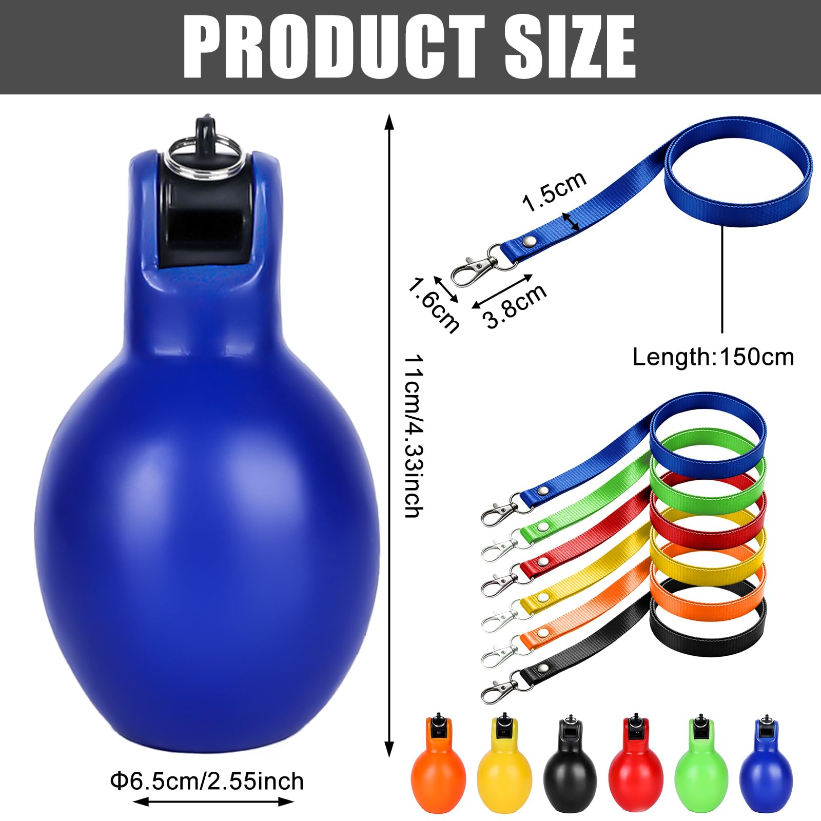 GBKDQQ 6 silbatos de mano deportivos, silbatos de árbitro ruidosos con correa para el cuello para árbitros, profesores de deportes, entrenadores de perros, educación física, fútbol, emergencia
