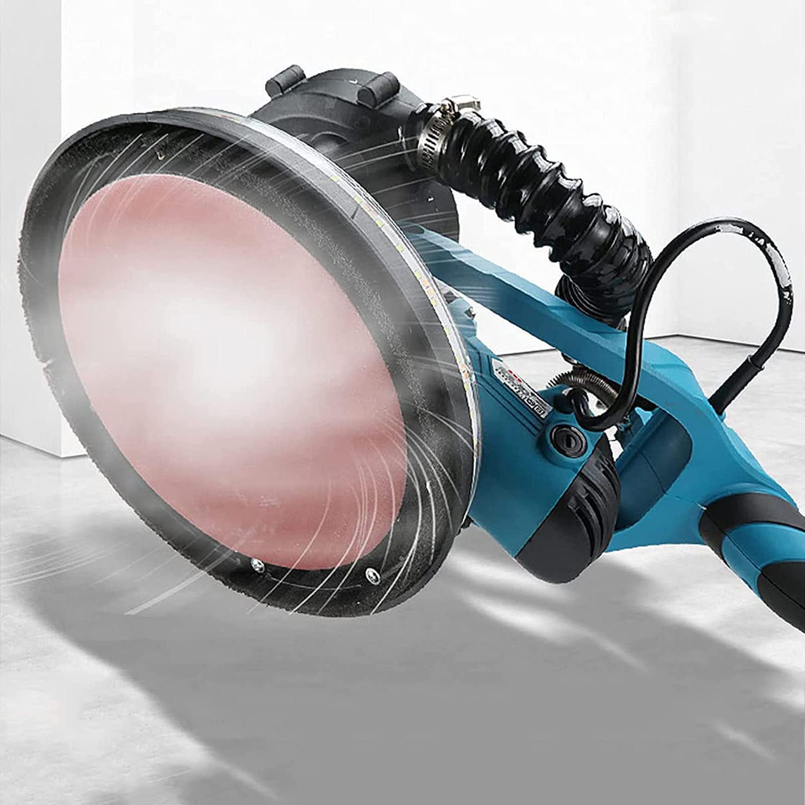 Lijadora de paneles de yeso, lijadora de pared eléctrica de 1800 W con sistema de aspiración automático sin polvo, máquina pulidora de paneles de yeso, Ф180 mm, 5 velocidades variables de 1000 a 210