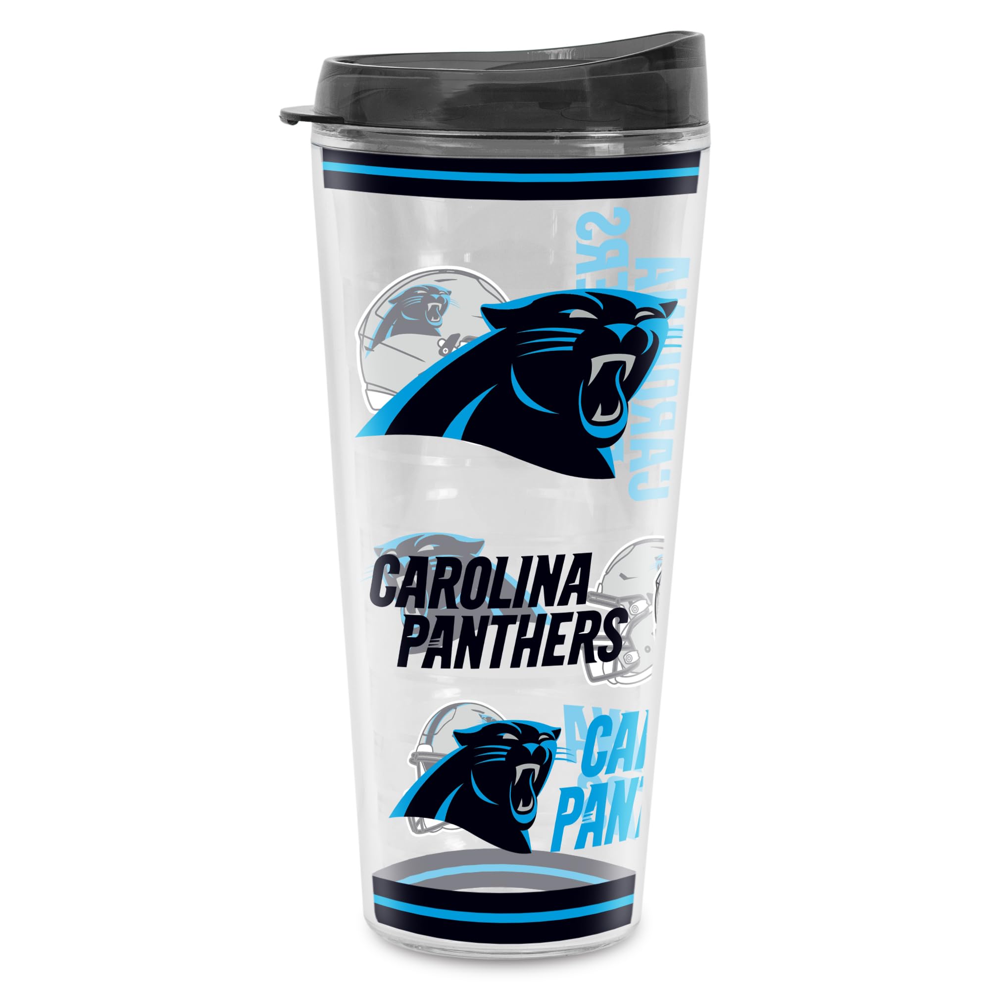 Rico Industries NFL Football Carolina Panthers Double Wall 20oz Tritan Tumbler