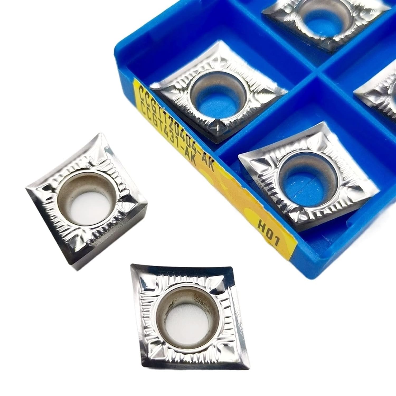 Indexable Carbide Lathe Tool 10PCS CCGT120404-AK HO1 Processing Metal Turning Tool Hard Alloy Blade Carbide Insert