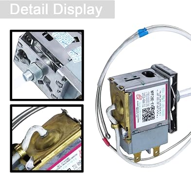 atsuch 温度制御サーモスタット Midea Arctic King Insignia Vissani チェスト 冷凍庫対応 温度制御 交換用 WPF28E-EX / 17431000001341 WPFE28L-L