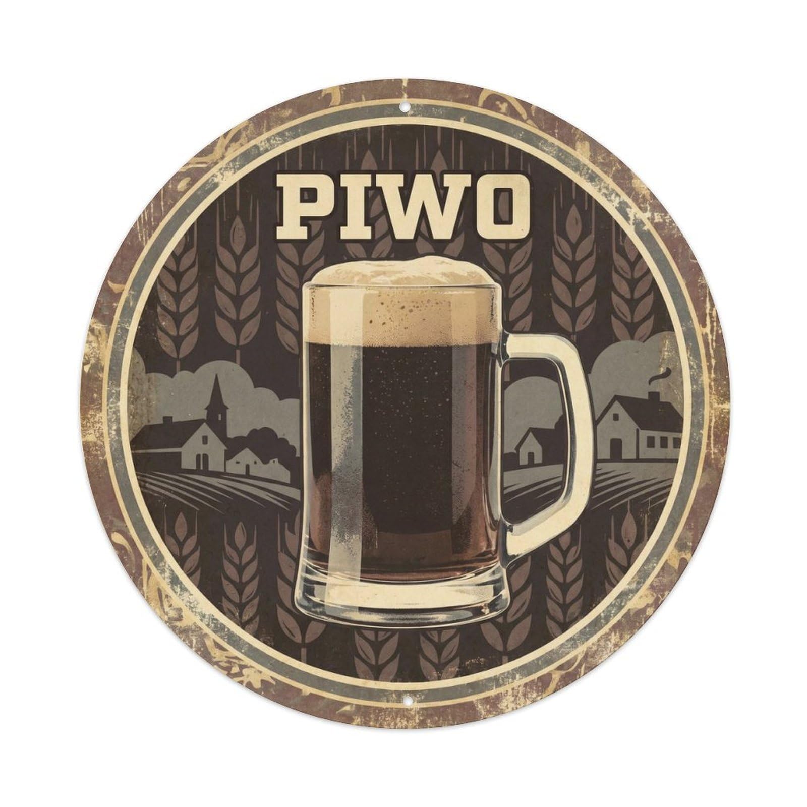 Polish Culture Craft Beer Beverage Vintage Silkscreen Metal Tin Sign