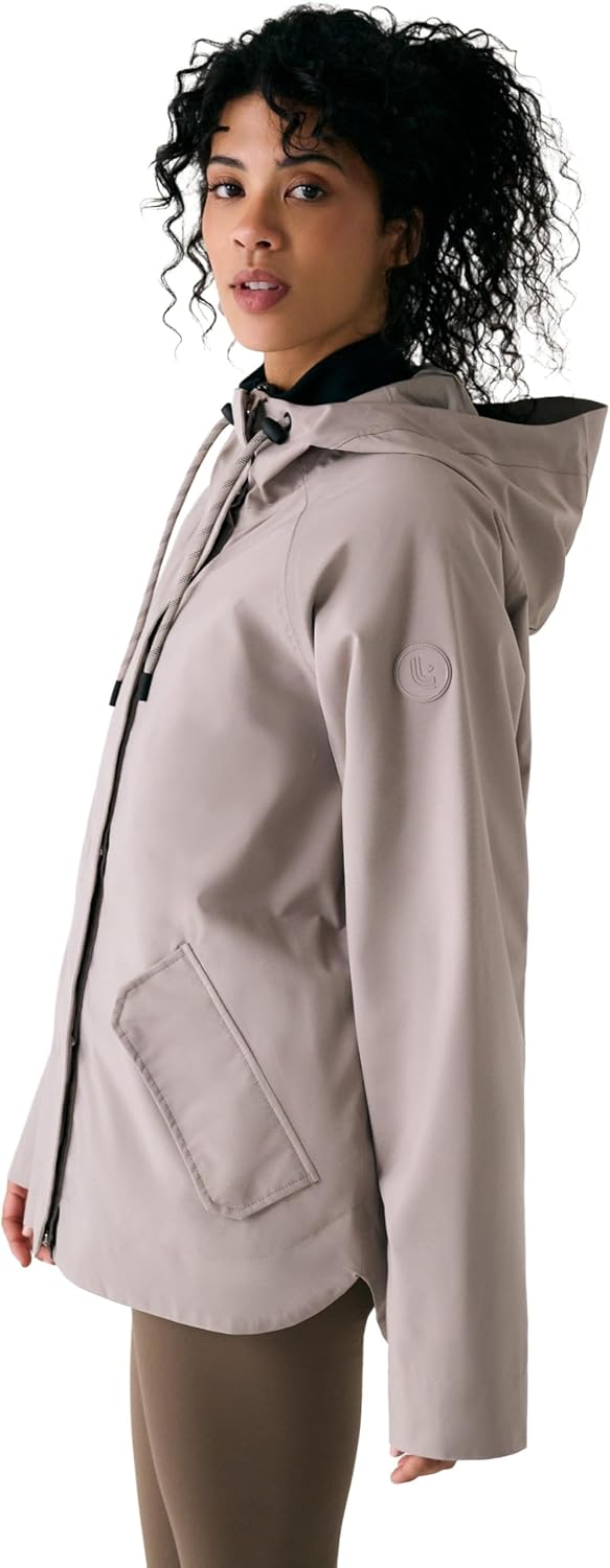 LOLË Womens Lachine Oversized Rain Jacket | Womens Packable Raincoat | Lightweight Waterproof Jacket | 10k Fabric