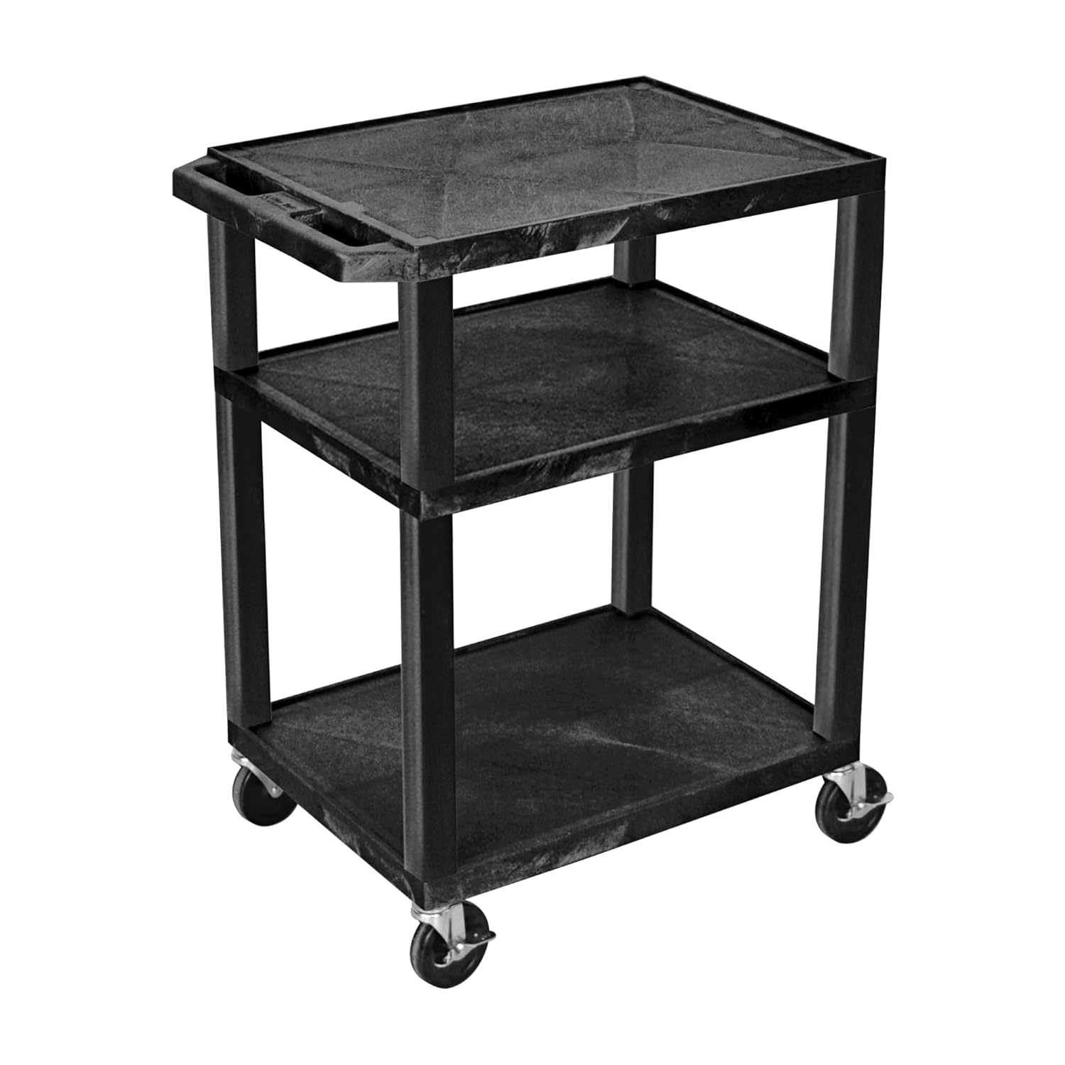 Luxor - 34 H AV Cart - Three Shelves - Black Legs (WT34)