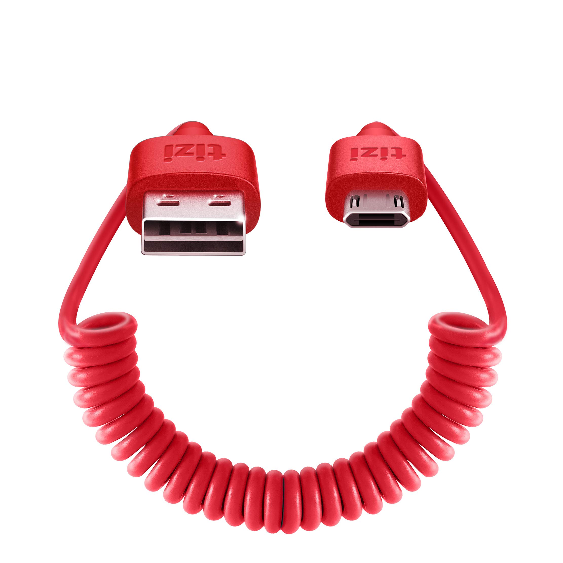 Tizi Flip Micro-USB Kabel – Beidseitig Steckbar, 1m, In Rot