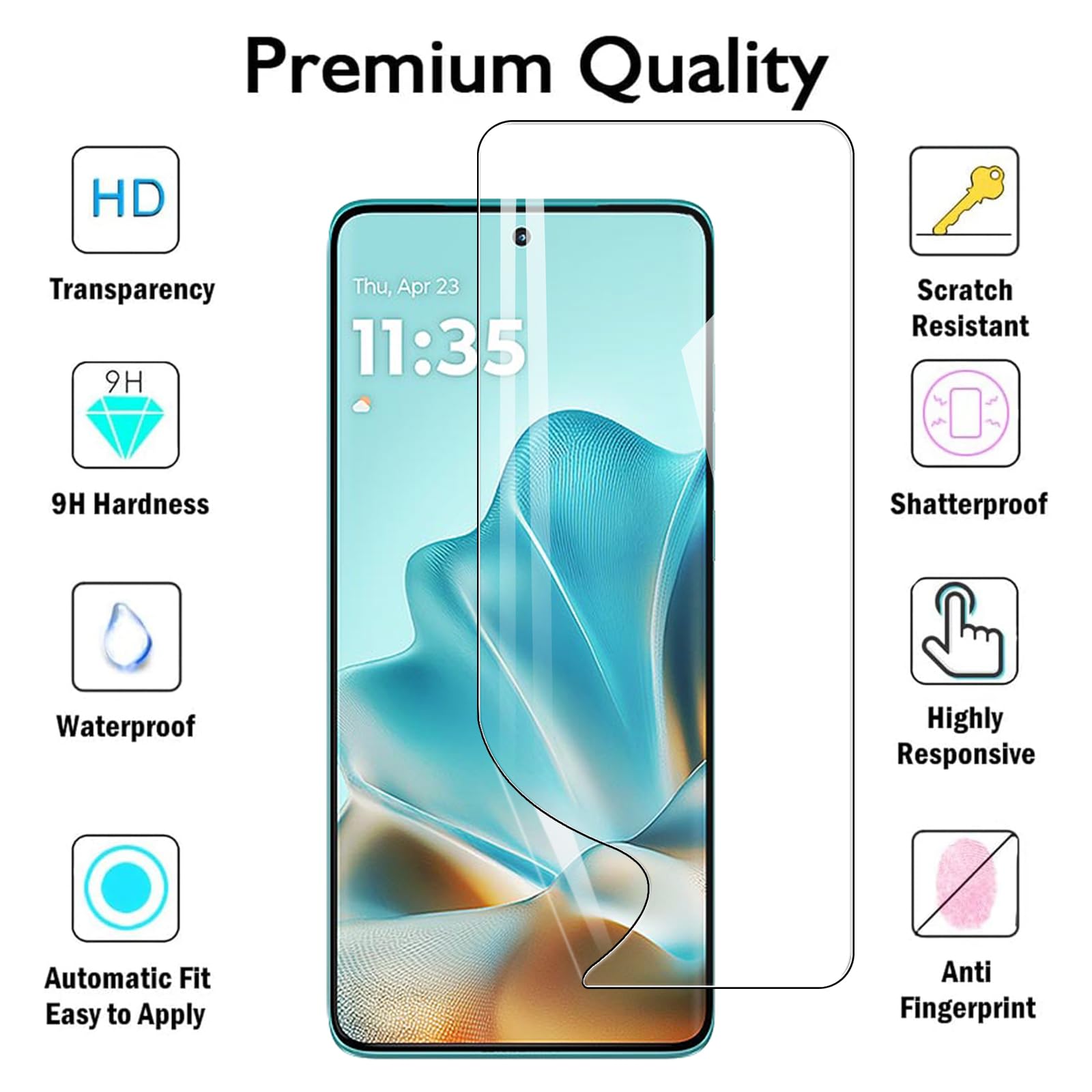 2 PACK Screen Protector For Motorola Edge 60 Fusion 5G/Edge 60/Edge 60 Pro,Not Glass Scratchproof,Bubble Free ,Easy Installation,HD Fingerprint Unlock Full Coverage Flexible TPU Screen Protector Film - View #6