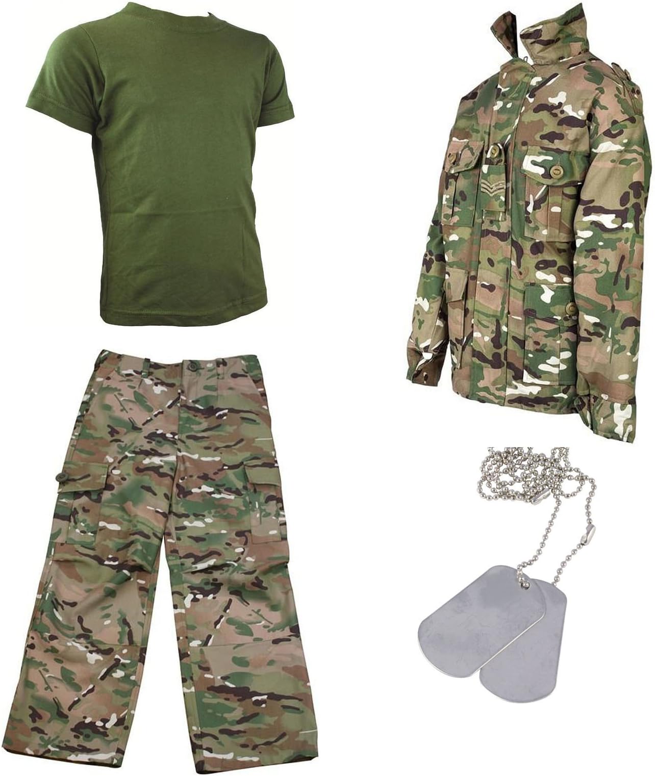 Contact Left Ltd Kids Pack 5 HMTC MTP Multicam Match - Camo Pants, Shirt + T-Shirt with Dog Tags