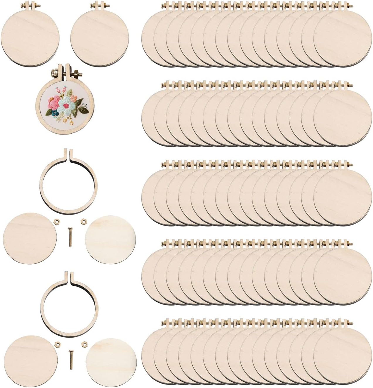 Mini Embroidery Hoop, Wooden Crossing Stitch Hoop