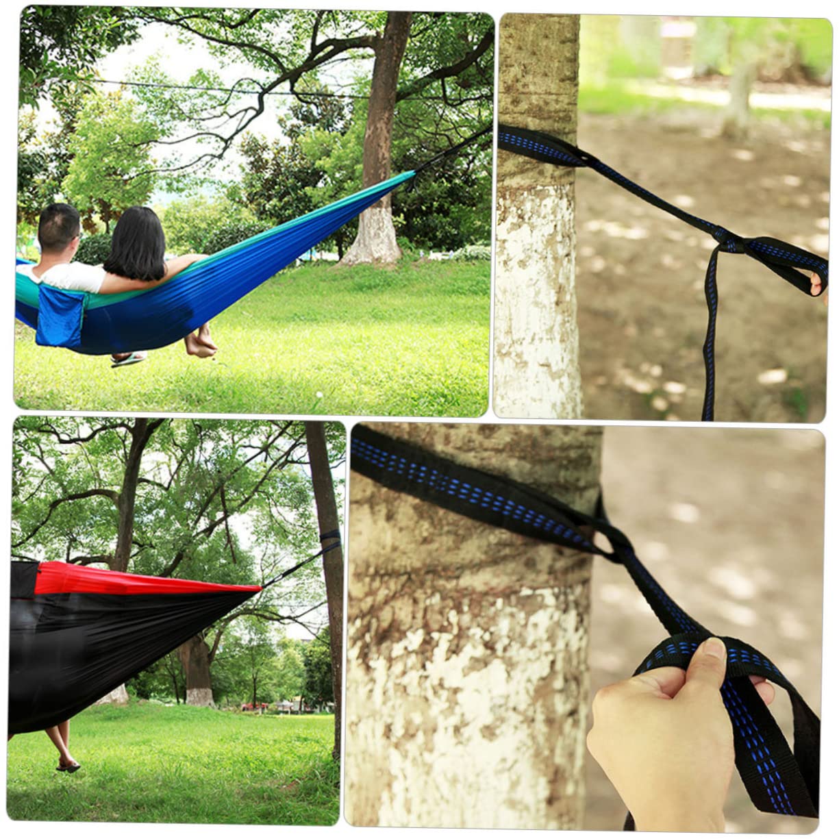 GANAZONO 3ensembles Sangles De Hamac Réglables avec Mousquetons pour Camping Et Plein Air Fixation Rapide sur Arbre