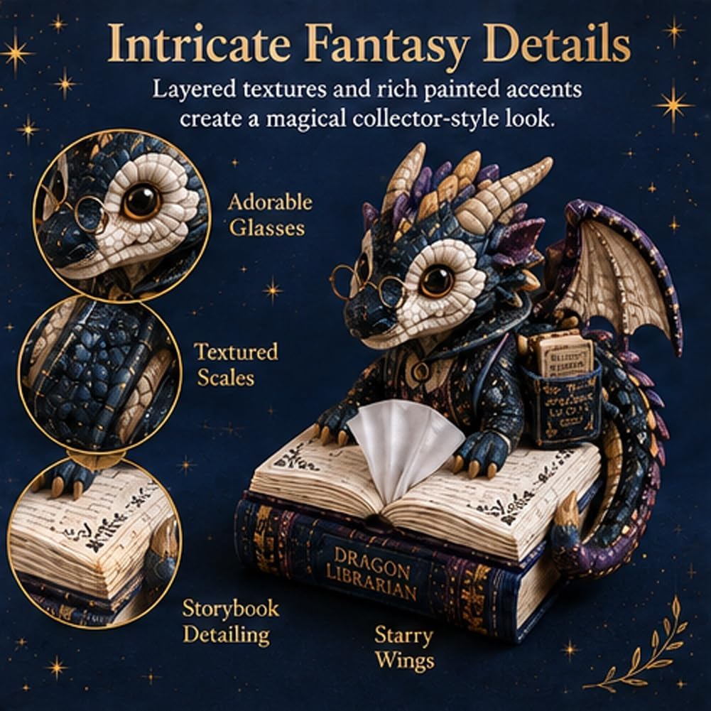 Drachen-Thema-Kollektion: Gestepptes DIY Taschentuchbox Nähset, handgefertigter Perlenstoffbezug, Näh-Bastelset, vorgeschnittene, charmante Halter, einfach zu nähen, niedlich und schön (Typ C)