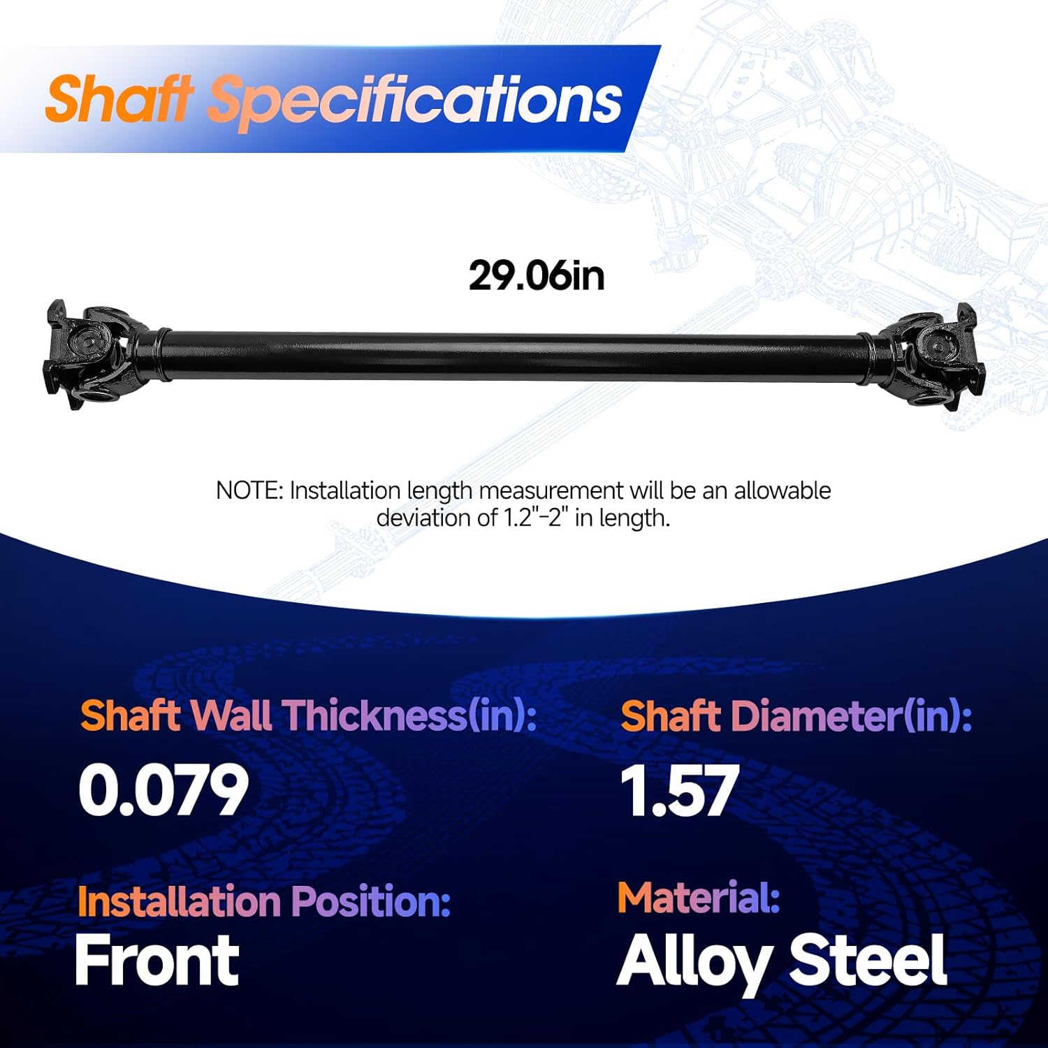 936-310 Front Drive Shaft Prop Shaft Driveshaft Assembly Fit for BMW E90 325xi 2006, 328xi 335xi 2007-2008, 328i/335i xDrive 2009-2012, 330xi & E84 X1 2012-2015 AWD, OE 26209488491