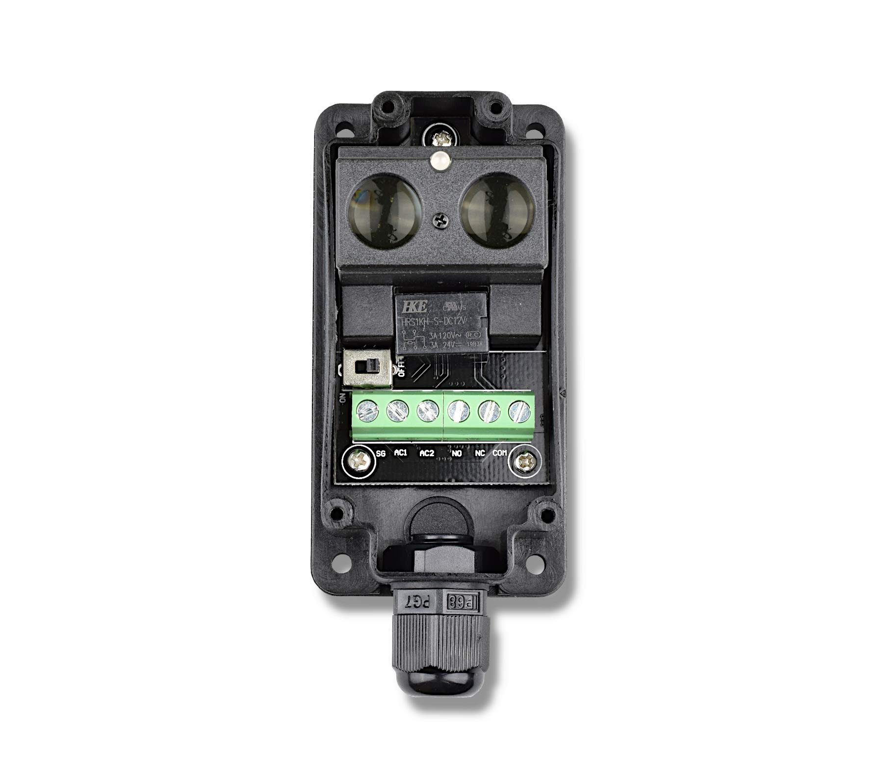 Schartec Fotocellula riflettore universale adatto anche per es. Hörmann, Sommer, Came, Nice, Bft, Berner ecc. Fotocellula con riflettore 2 fili e 4 fili