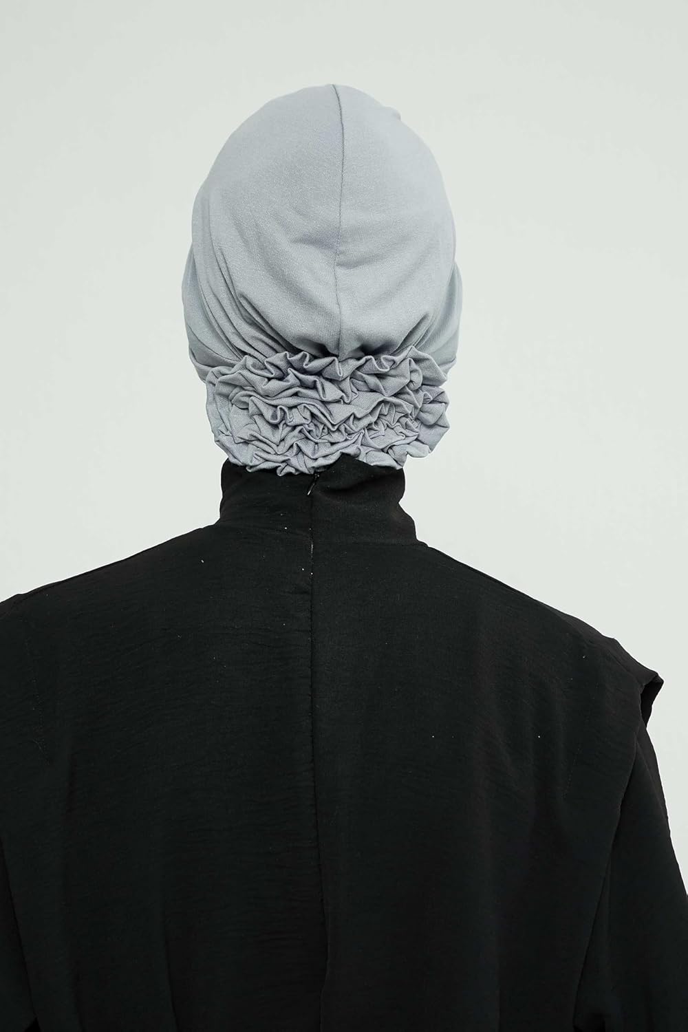 Aisha's Design Instant Turban Head Wraps for Women, Combed Cotton Scarf Lightweight Pre tied Hijab with Back Rose Detail - Image 6