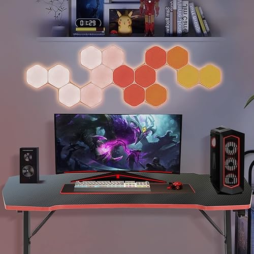 Miniatura 4 de Escritorio para juegos para computadora, escritorio en forma de Z, mesa de juegos para escritura, moderno, ergonómico, estilo de carreras, mesa de