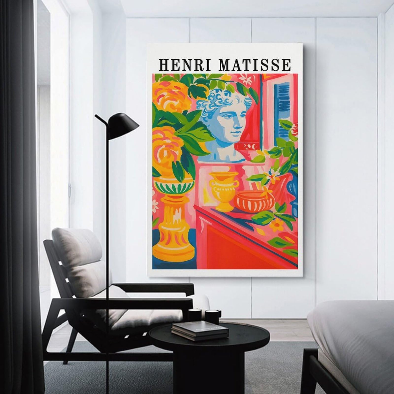 Junmoney Henri Matisse Still Life Painting Canvas Wall Decor 24x36inch(60x90cm), for Lounge, Study, Hallway Or Flat Walls, Canvas Wall Art That Fits Changing Layouts