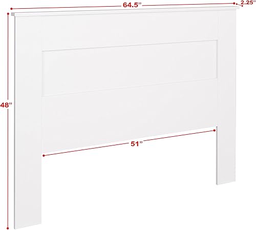 Miniatura 3 de Prepac Elegante cabecero plano de madera para camas tamaño Queen, cabecera de madera simple Queen de 2.25 pulgadas de profundidad x 64.5 pulgadas de