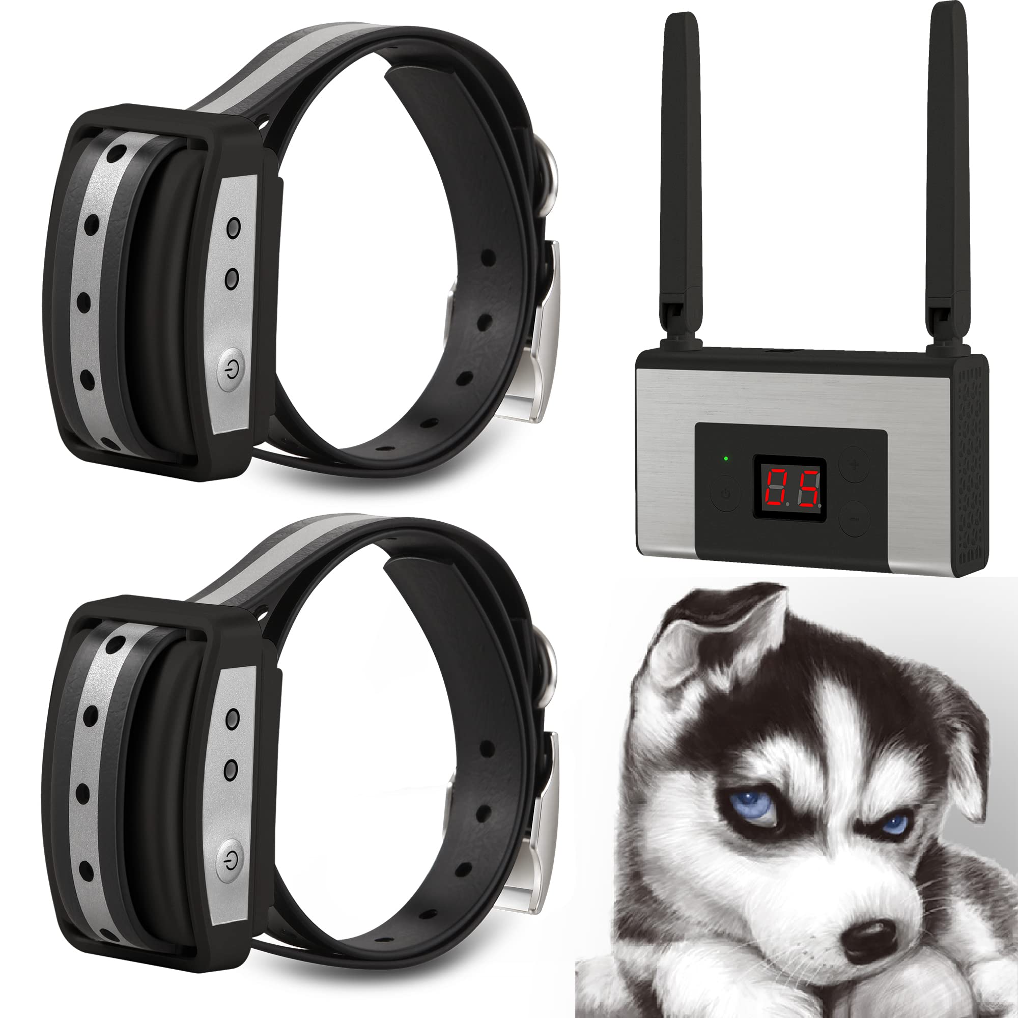 Electric Wireless Dog Fence System, Pet Containment System with Waterproof and Rechargeable