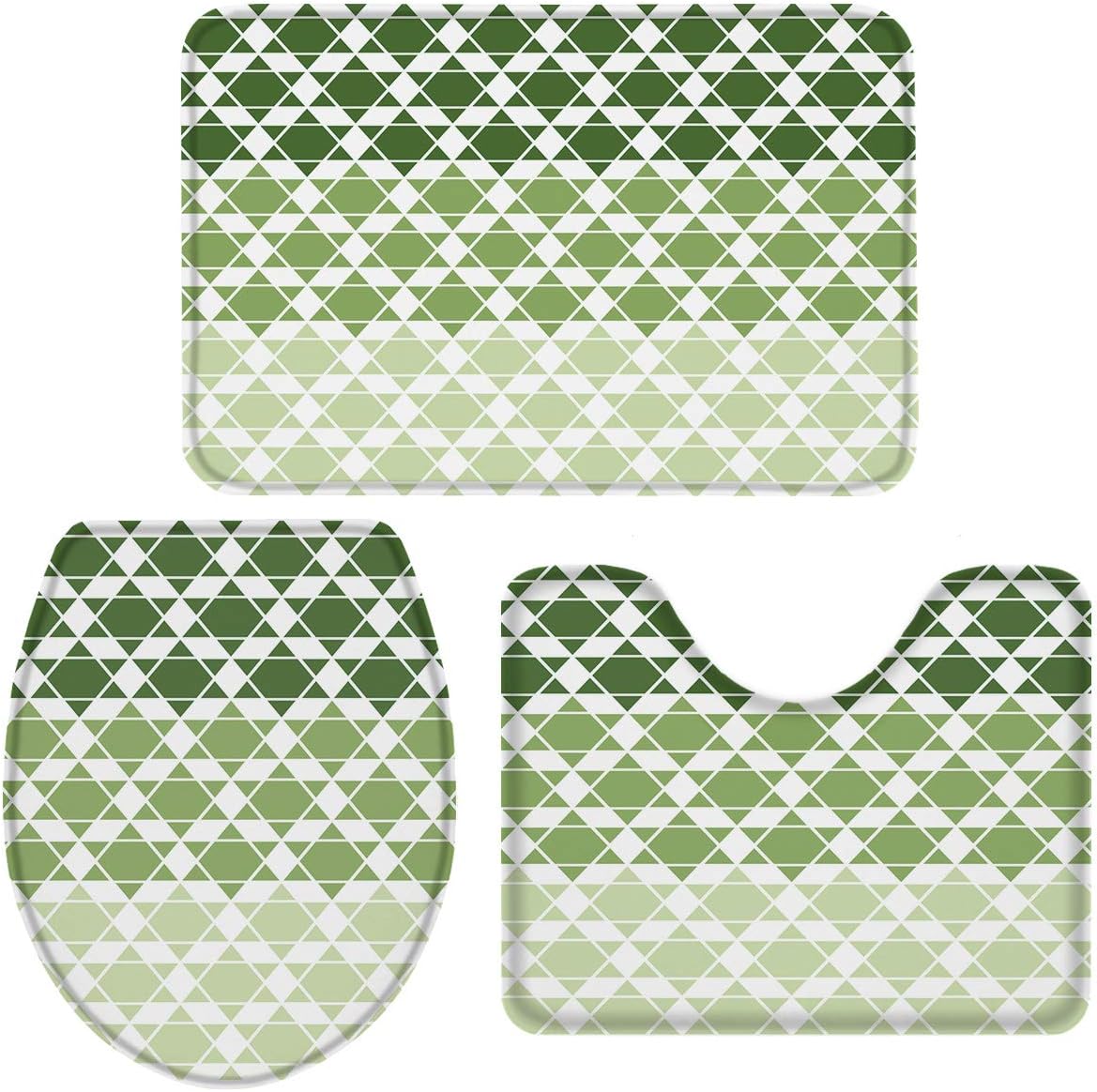 3 Piece Bath Rug Set Bath Decor Soft NonSkid Bathroom Rug